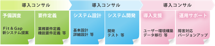 サービスイメージ(中堅・中小企業ERPパッケージ導入サービス)