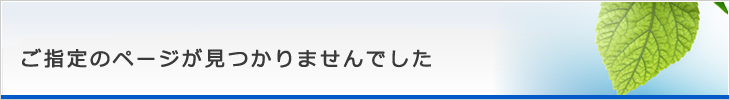 ご指定のページが見つかりませんでした