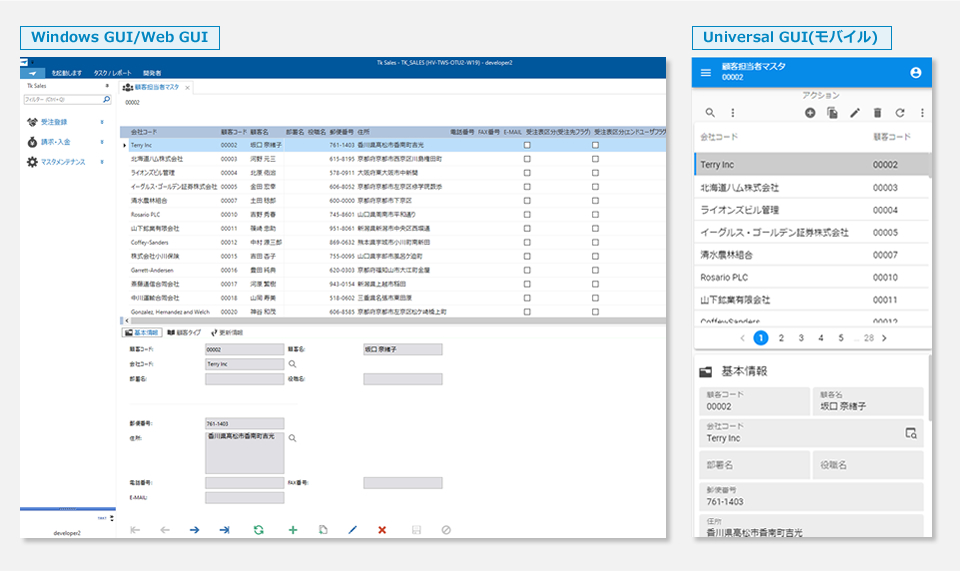 ユーザインターフェース（GUI）